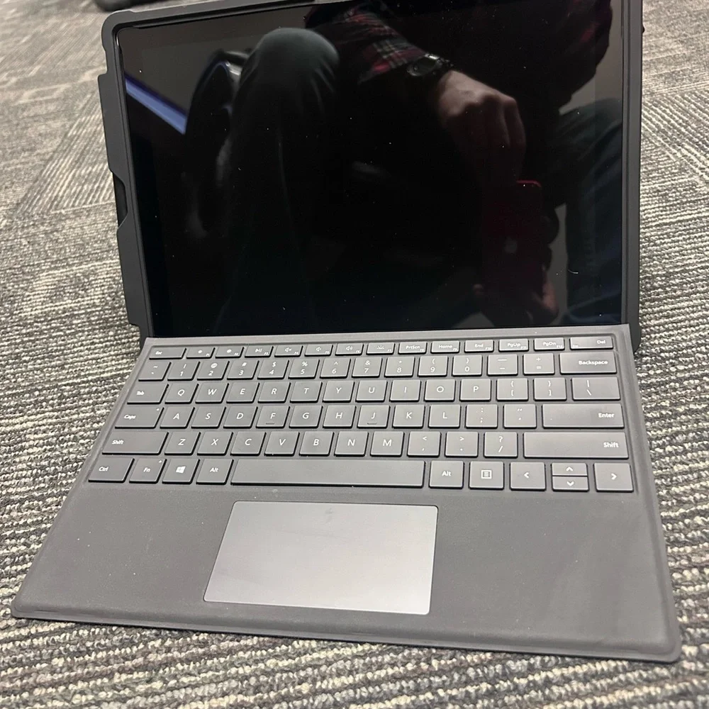 Microsoft Tablet with Black Keyboard Cover